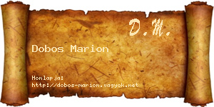 Dobos Marion névjegykártya