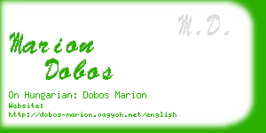 marion dobos business card